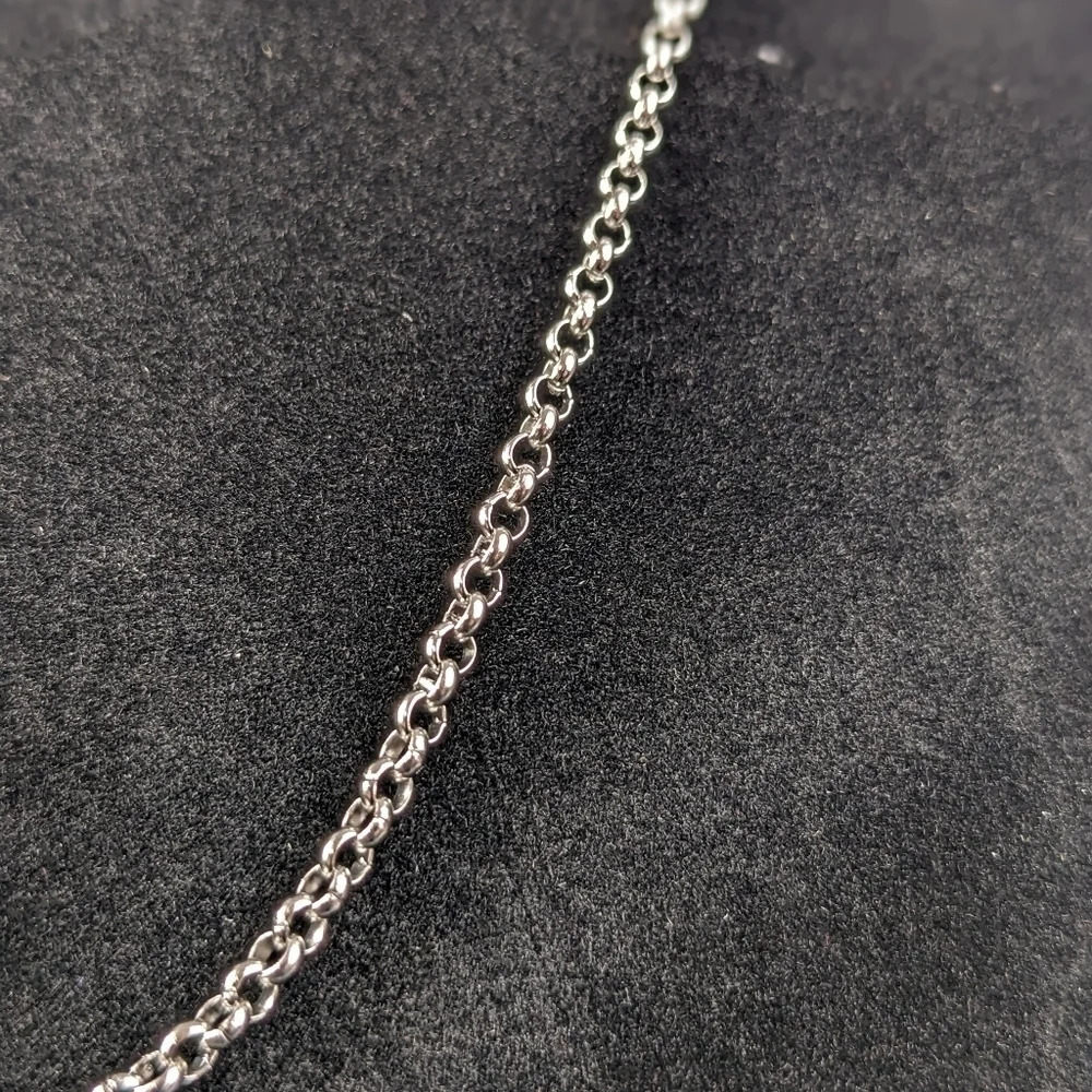 3mm Stainless steel rolo chain necklace, mens women's unisex 20" 22" 24" - Picture 4 of 6